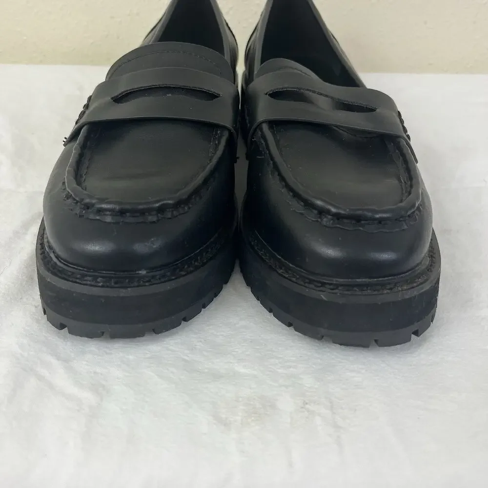 Urban Outfitters Chunky Loafer Womens Size 10 Faux Leather Academia Preppy 90s